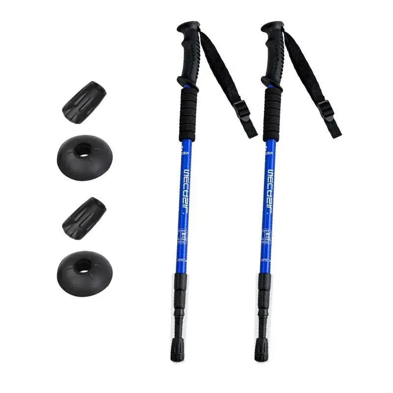 Carbon tungsten tip trekking poles