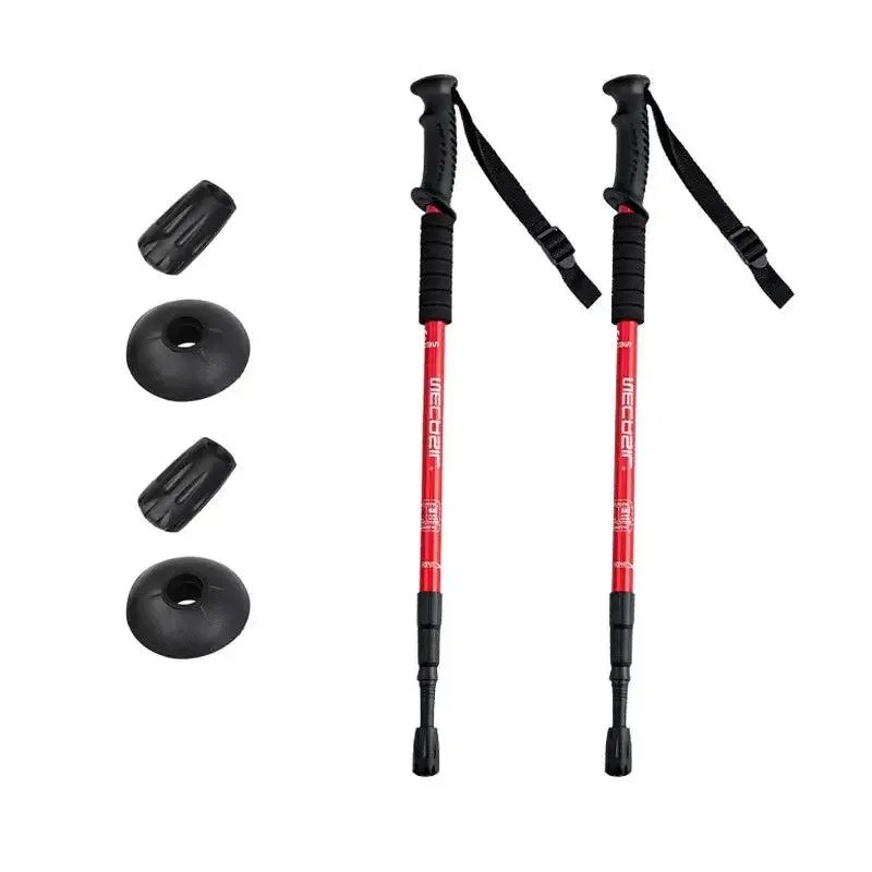 Carbon tungsten tip trekking poles