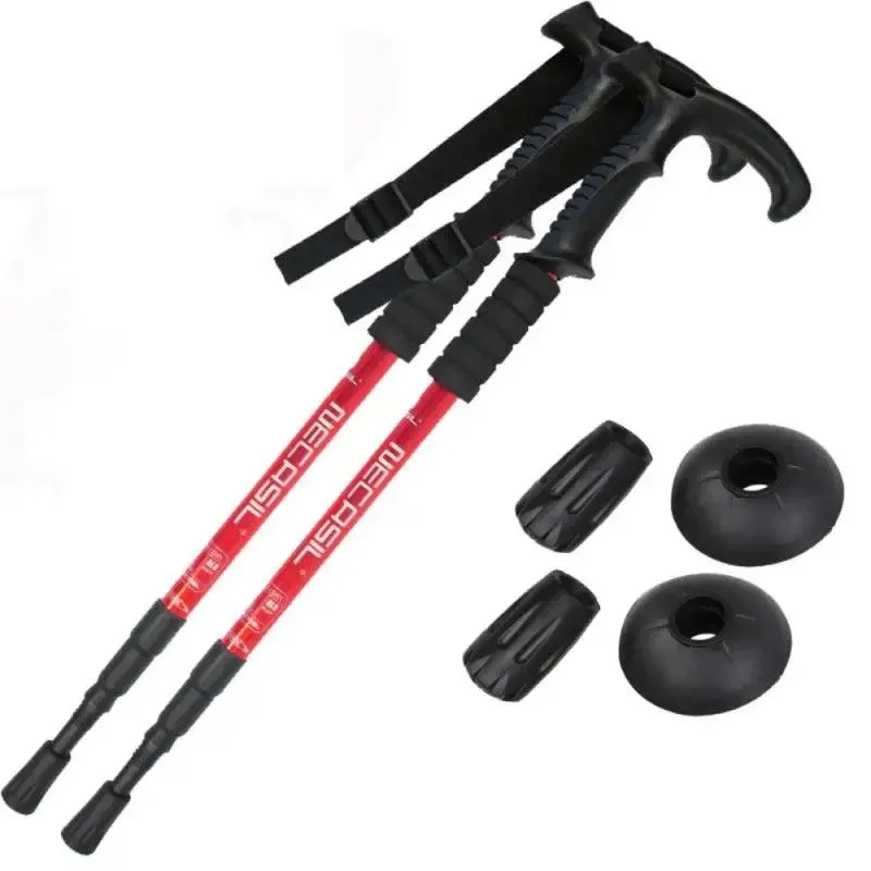 Carbon tungsten tip trekking poles