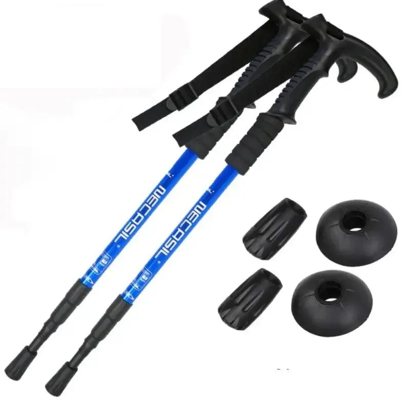 Carbon tungsten tip trekking poles