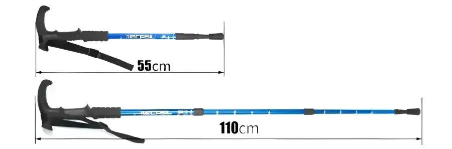 Carbon tungsten tip trekking poles