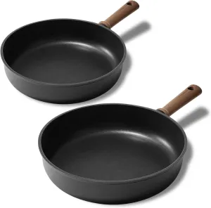 CAROTE Non Stick Frying Pans Sets 8 10 Inch Nonstick Skillet Titanium Induction Pan Nonstick Skillet Compatible with All Stovetops