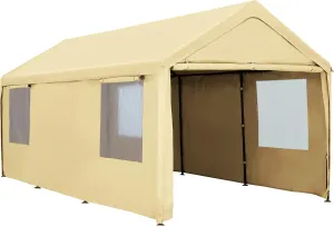 Carport Canopy 12x20ft Heavy Duty Car Tent with Removable Sidewalls & Doors, Portable Car Port Garage Shelter for Boat, Party, Outdoor Camping Tent, UV Resistant