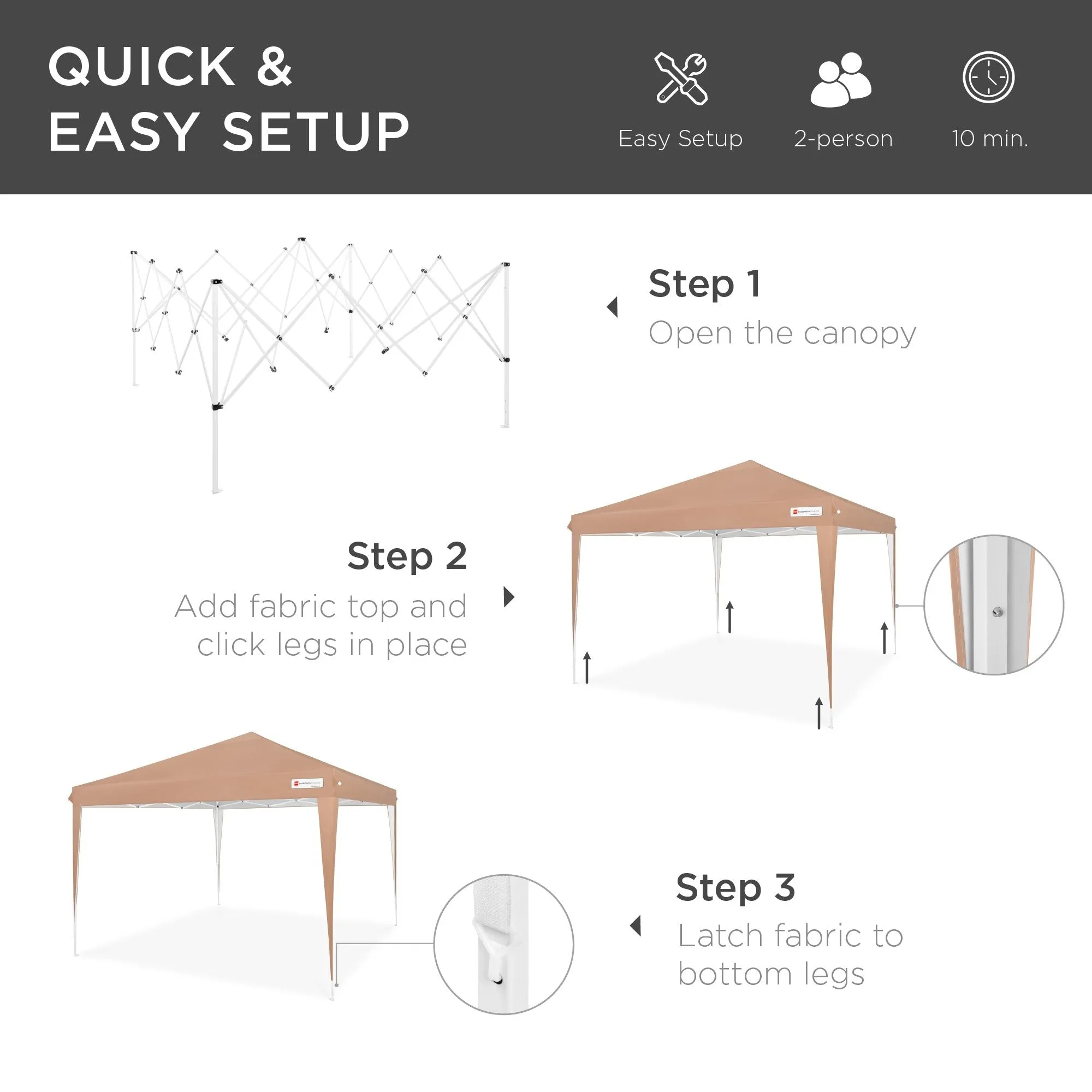 Case, Tent Canopy 10x10ft Carrying Portable Outdoor Cutting-edge features Up Pop Bundle discount w/