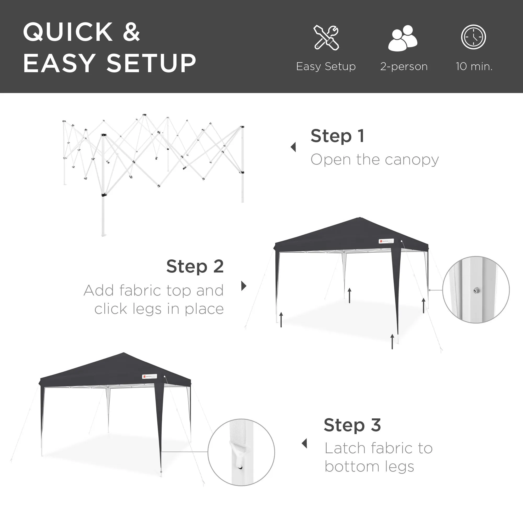 Case, Tent Canopy 10x10ft Carrying Portable Outdoor Cutting-edge features Up Pop Bundle discount w/