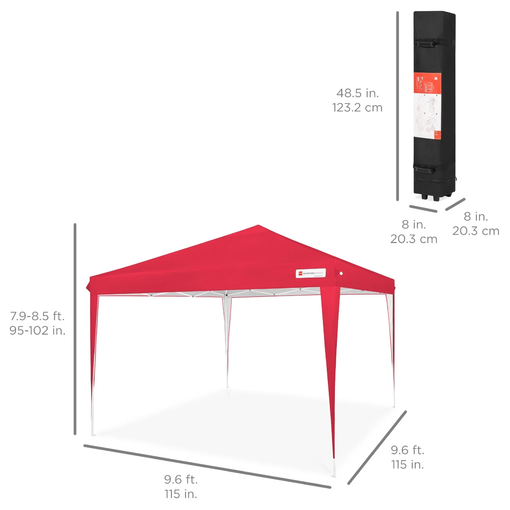 Case, Tent Canopy 10x10ft Carrying Portable Outdoor Cutting-edge features Up Pop Bundle discount w/