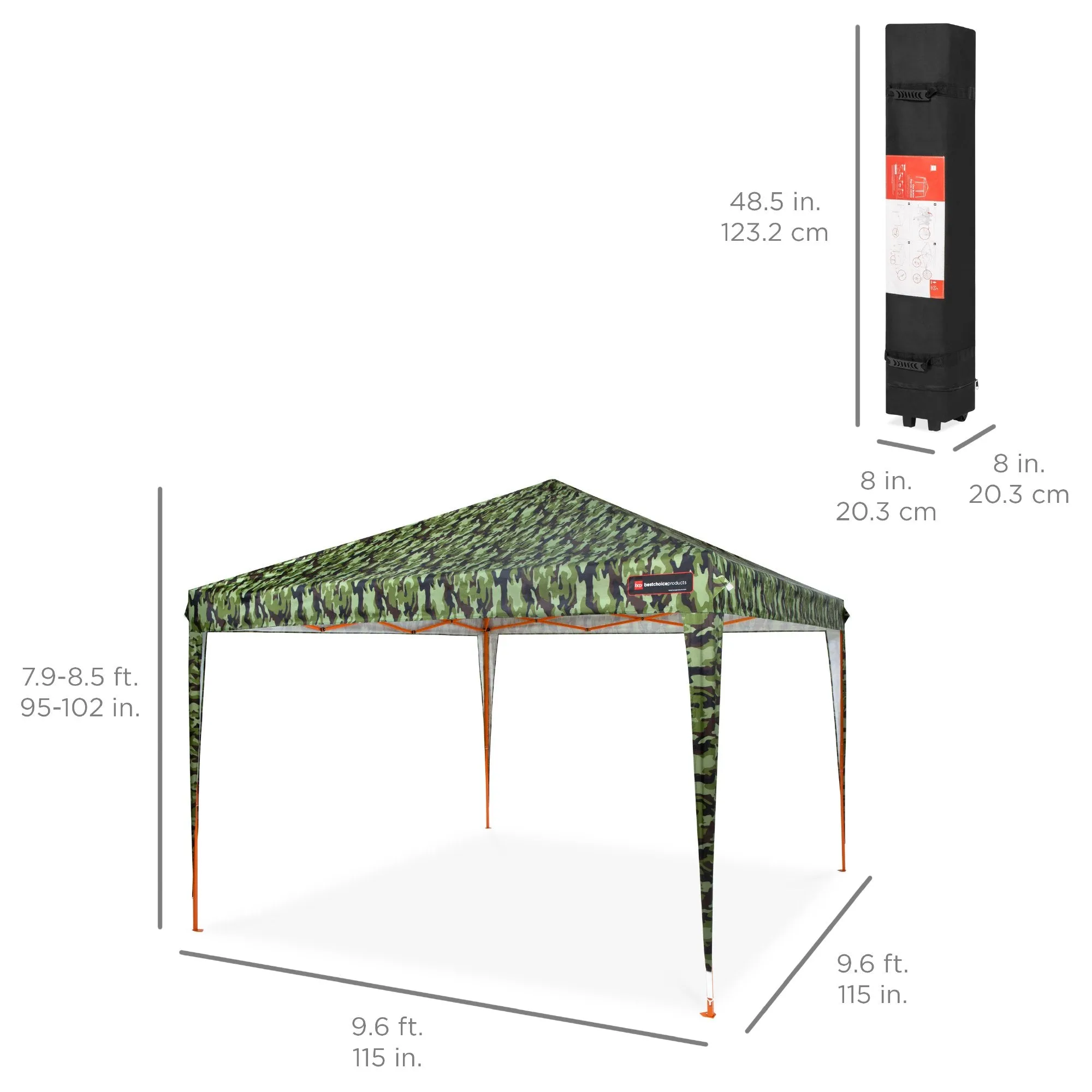 Case, Tent Canopy 10x10ft Carrying Portable Outdoor Cutting-edge features Up Pop Bundle discount w/