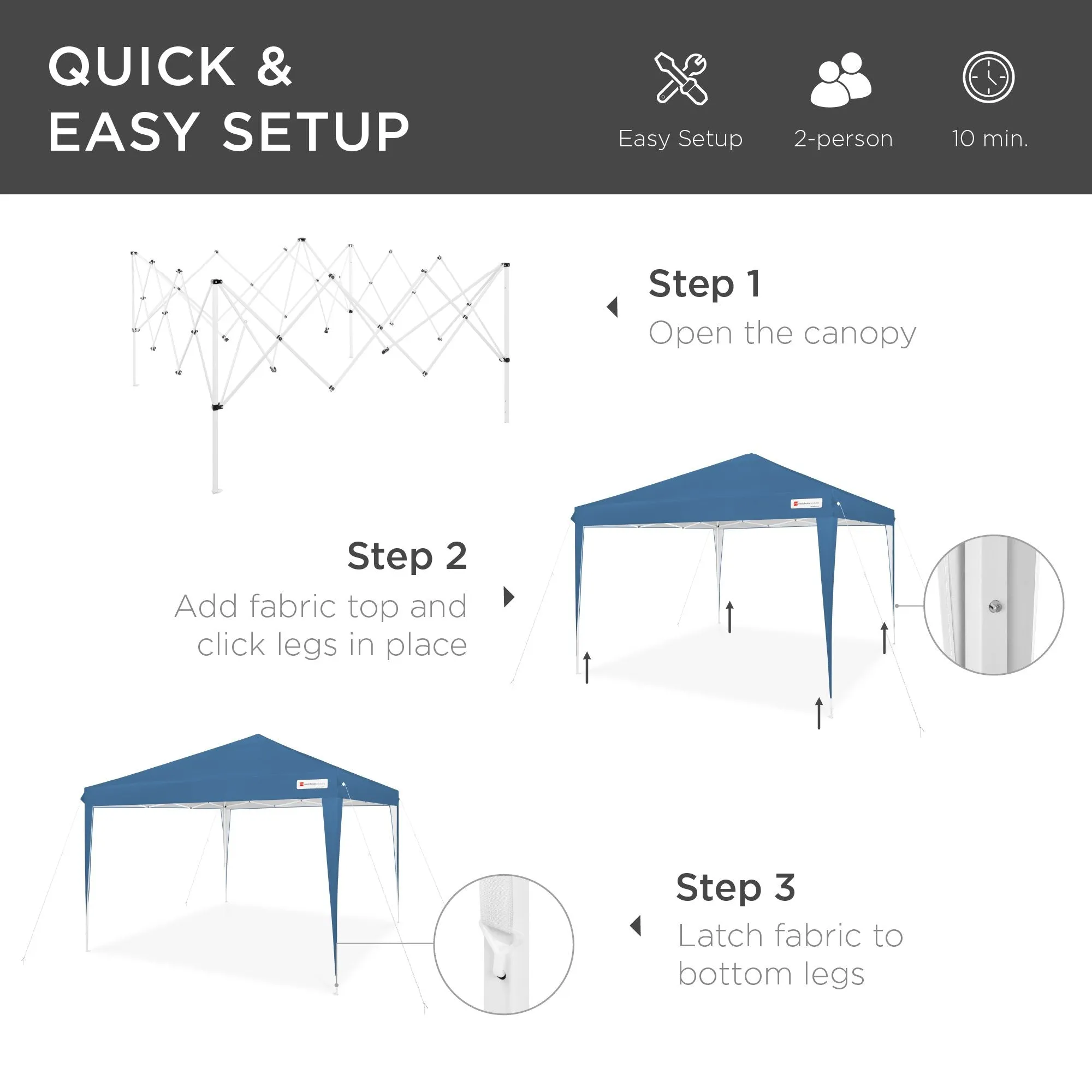 Case, Tent Canopy 10x10ft Carrying Portable Outdoor Cutting-edge features Up Pop Bundle discount w/