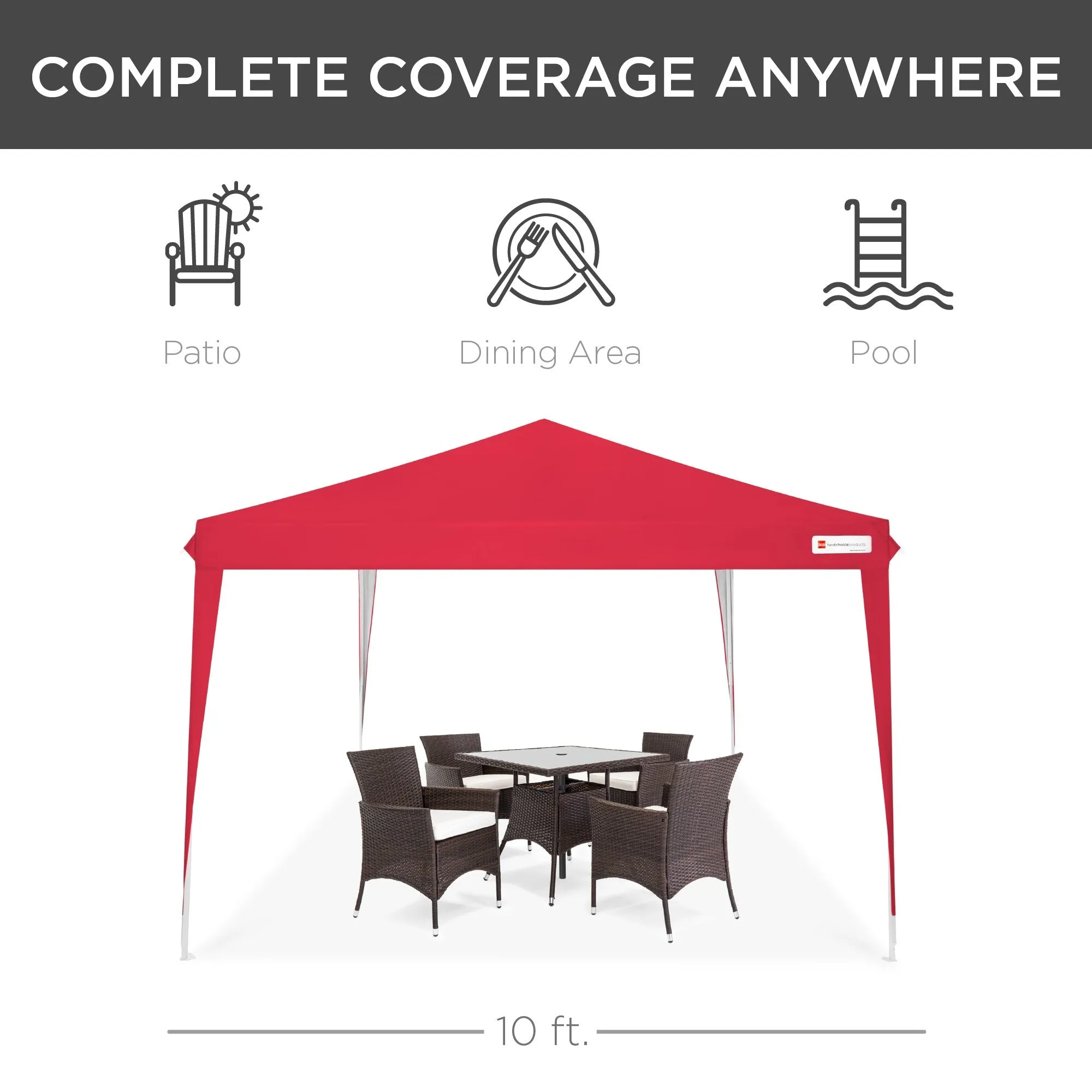 Case, Tent Canopy 10x10ft Carrying Portable Outdoor Cutting-edge features Up Pop Bundle discount w/