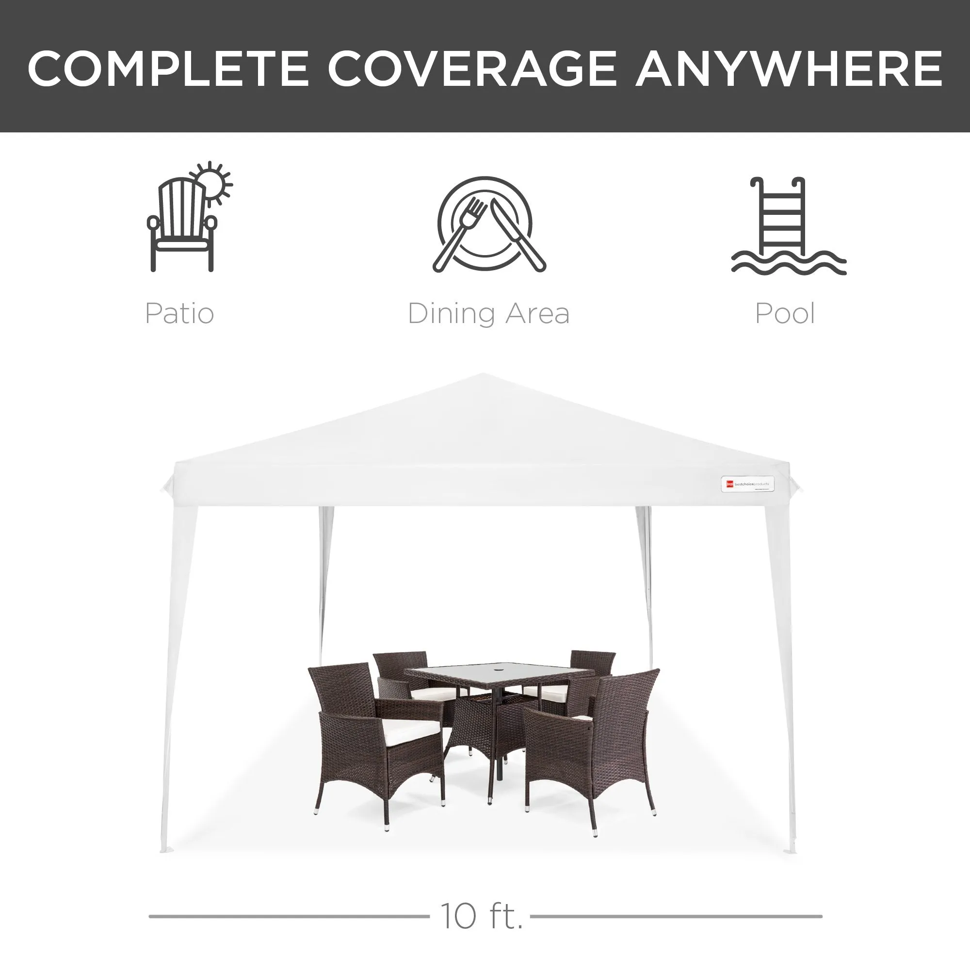 Case, Tent Canopy 10x10ft Carrying Portable Outdoor Cutting-edge features Up Pop Bundle discount w/