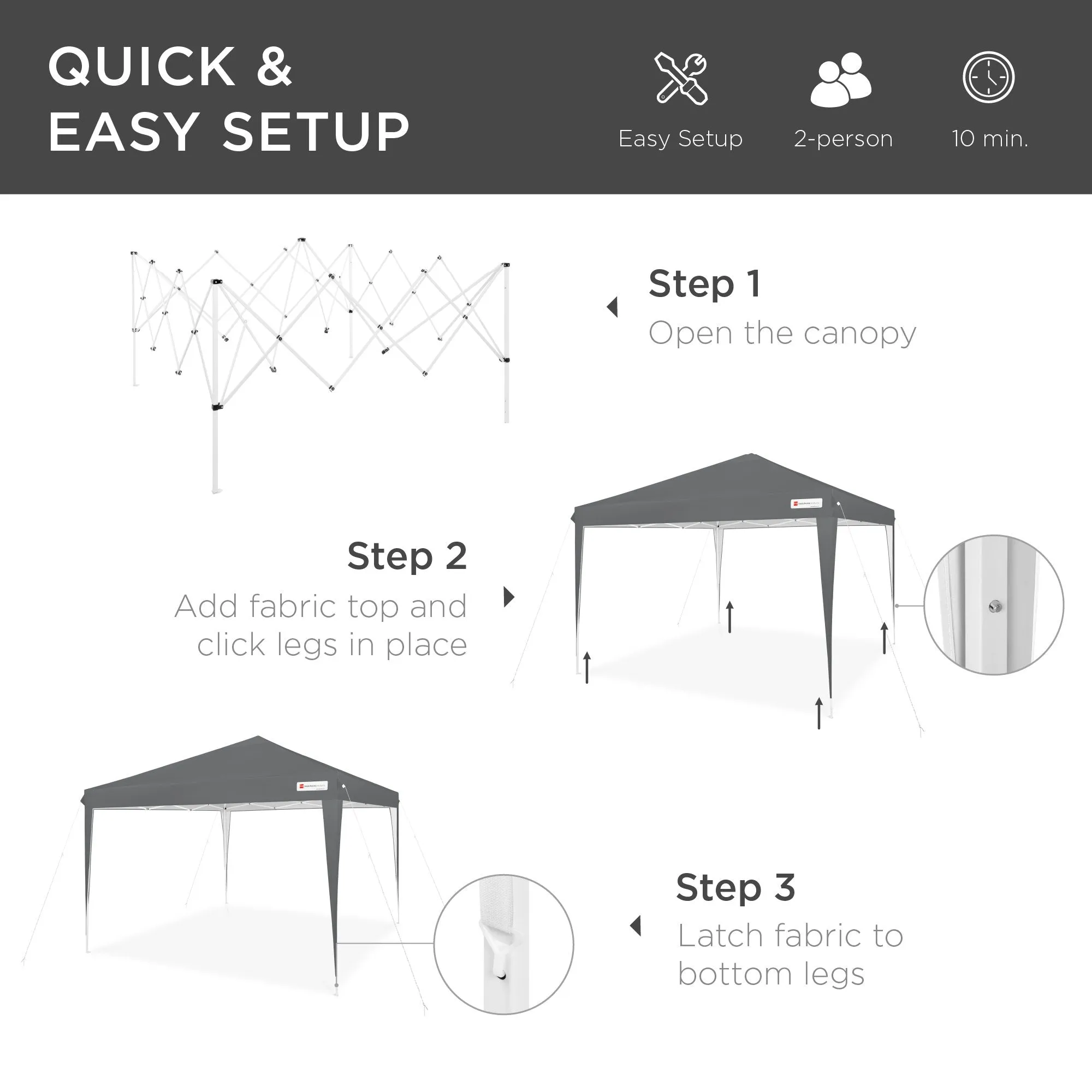 Case, Tent Canopy 10x10ft Carrying Portable Outdoor Cutting-edge features Up Pop Bundle discount w/
