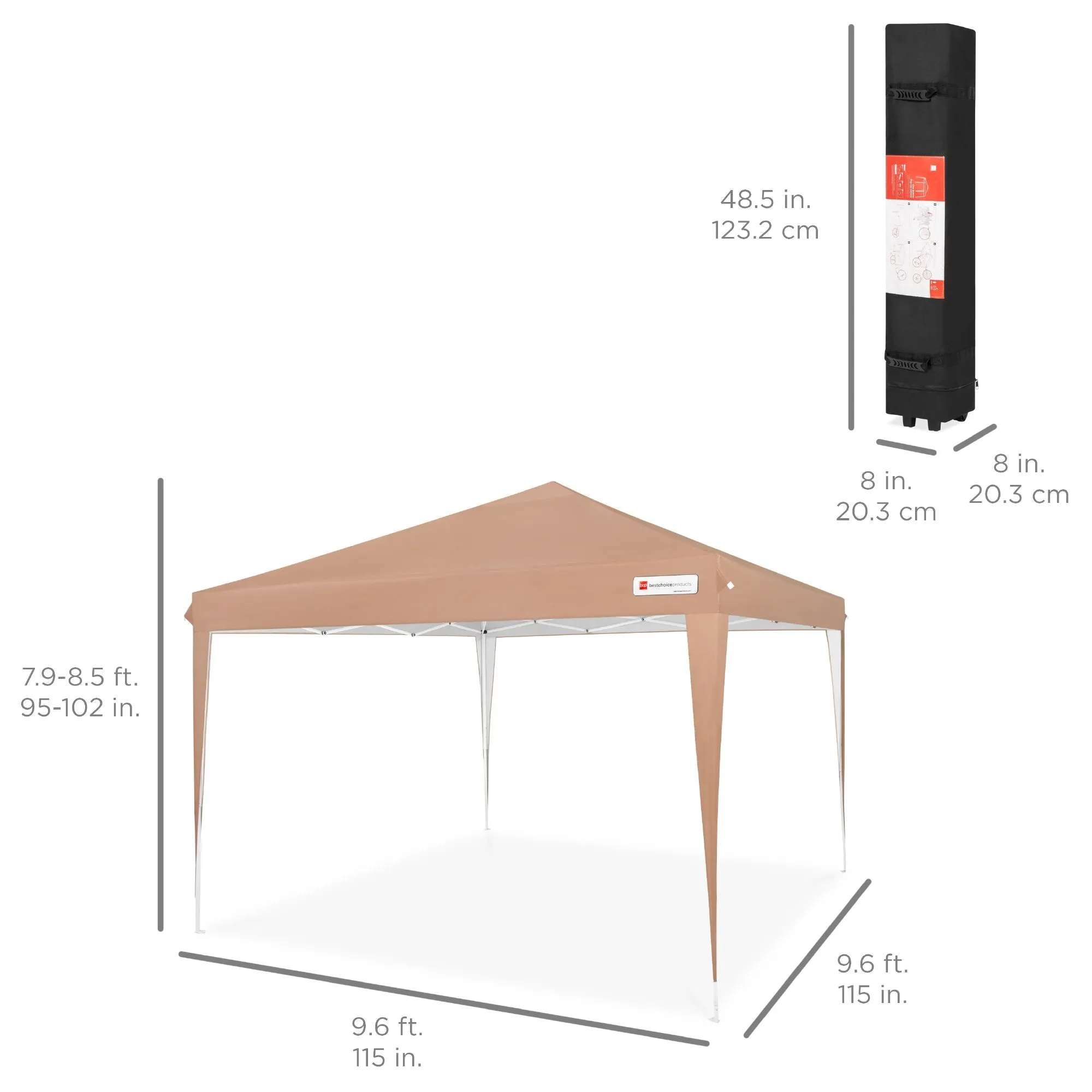 Case, Tent Canopy 10x10ft Carrying Portable Outdoor Cutting-edge features Up Pop Bundle discount w/
