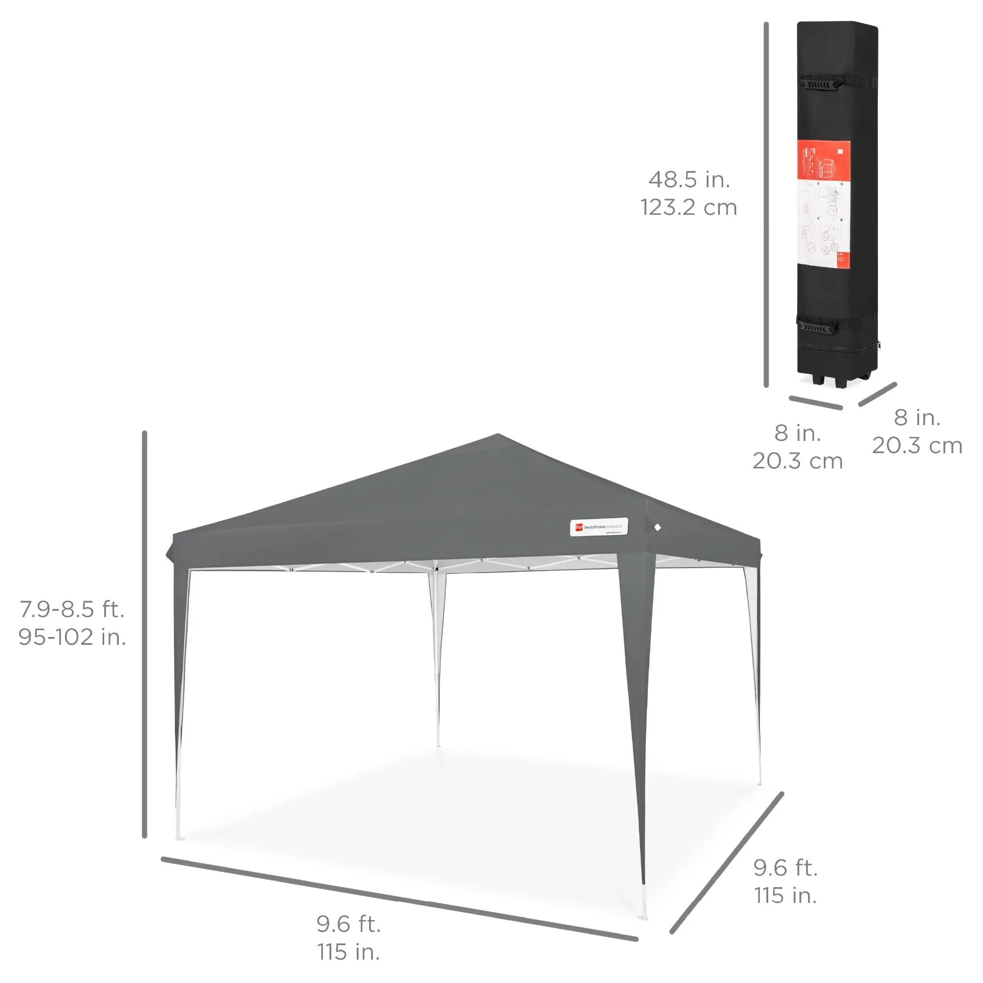 Case, Tent Canopy 10x10ft Carrying Portable Outdoor Cutting-edge features Up Pop Bundle discount w/