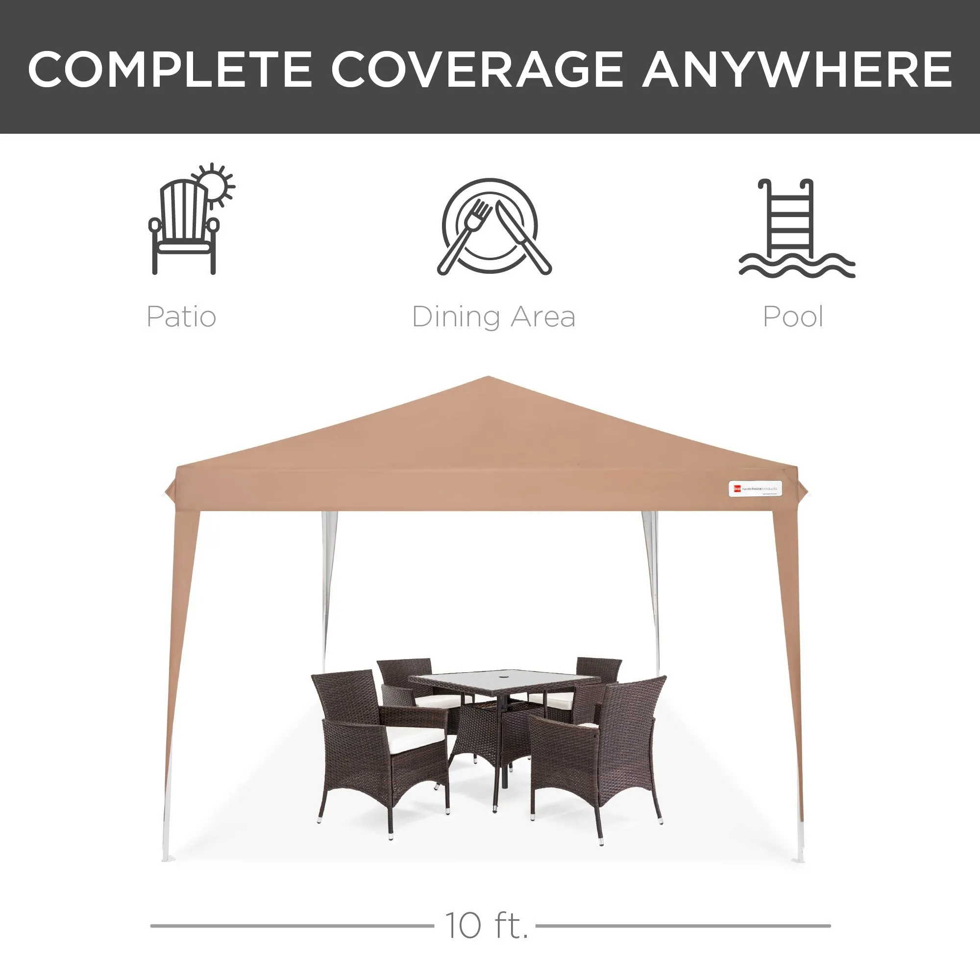 Case, Tent Canopy 10x10ft Carrying Portable Outdoor Cutting-edge features Up Pop Bundle discount w/