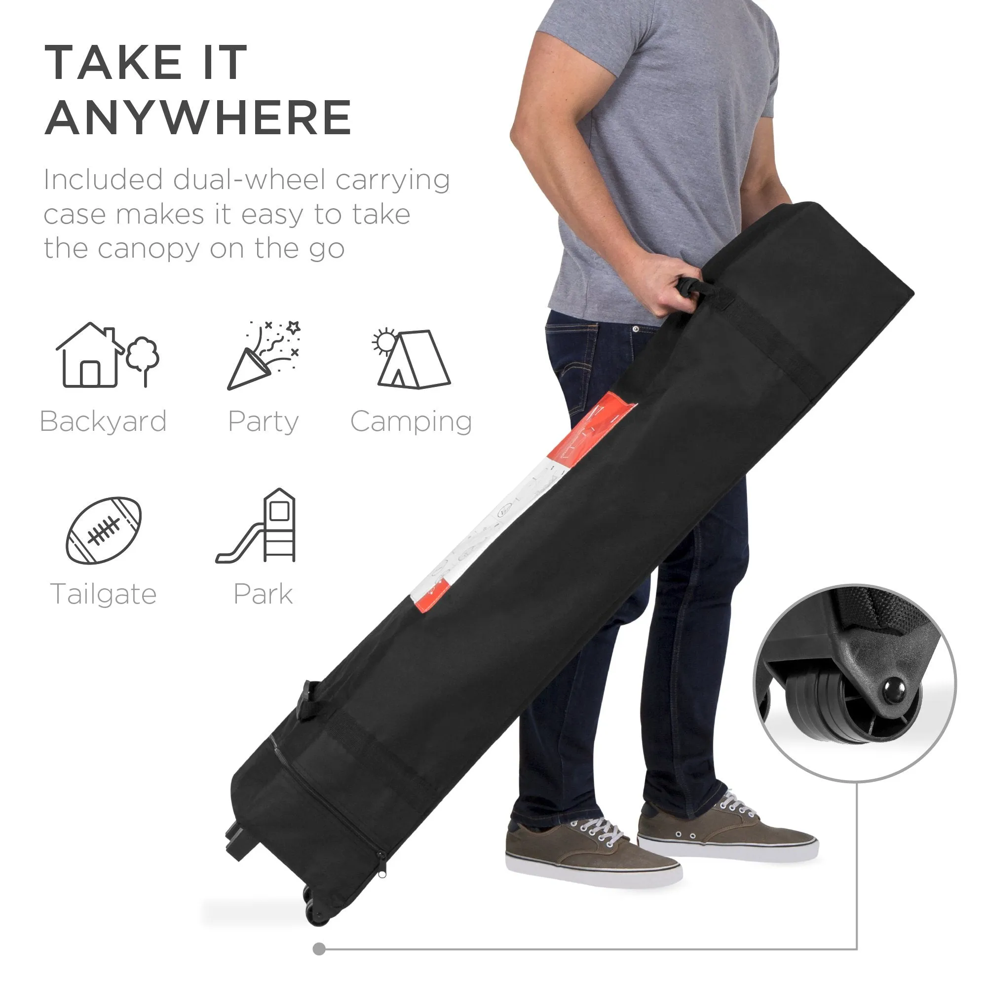 Case, Tent Canopy 10x10ft Carrying Portable Outdoor Cutting-edge features Up Pop Bundle discount w/