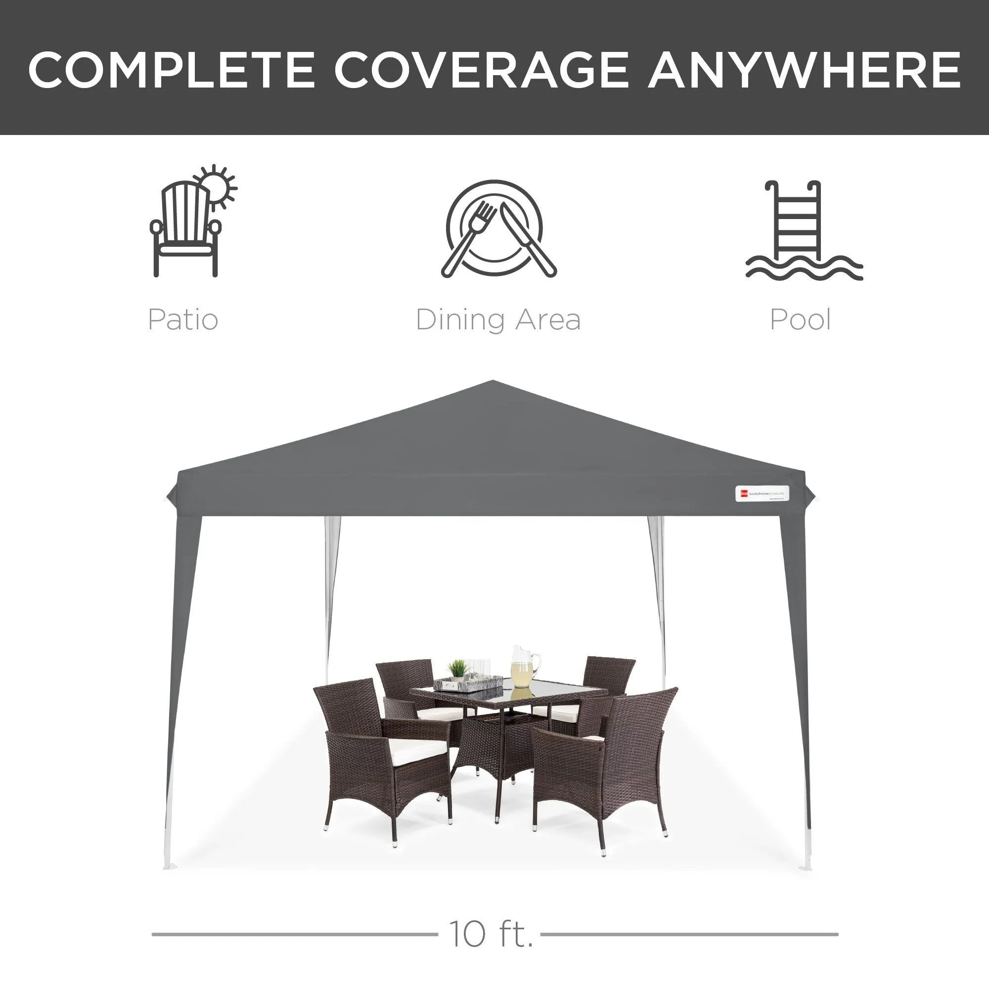 Case, Tent Canopy 10x10ft Carrying Portable Outdoor Cutting-edge features Up Pop Bundle discount w/