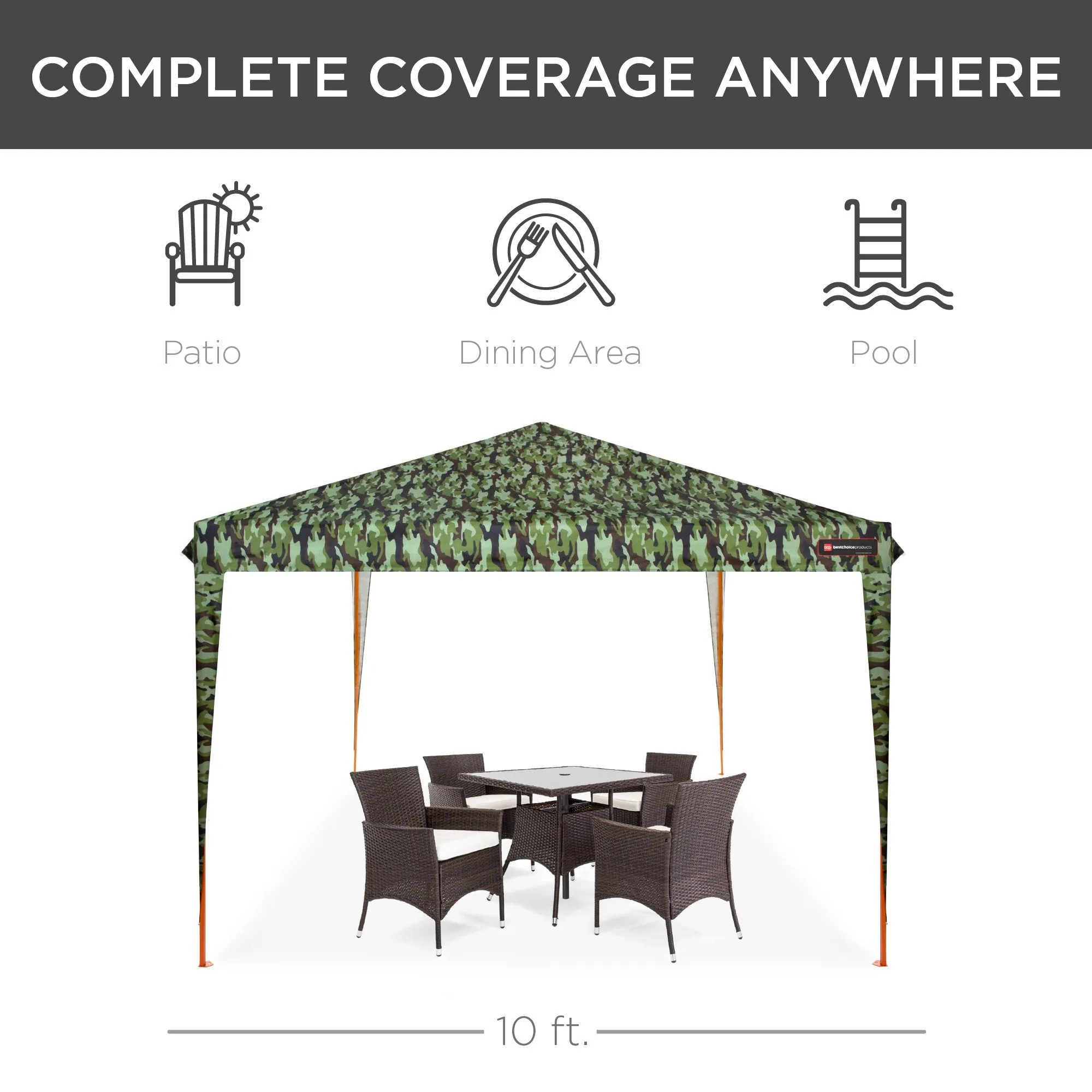 Case, Tent Canopy 10x10ft Carrying Portable Outdoor Cutting-edge features Up Pop Bundle discount w/