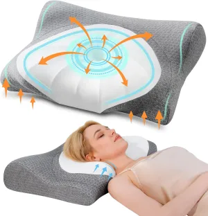 Cervical Pillow for Neck and Shoulder,Ergonomic pillow for neck pain relief,Cervical neck pillow Contour Bed Pillow,Memory foam neck pillow Soft for Side Sleepers, Back and Stomach Sleepers