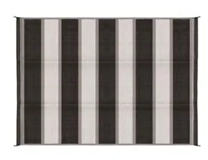Charcoal Stripe Awning Leisure Mat 6' X 9'