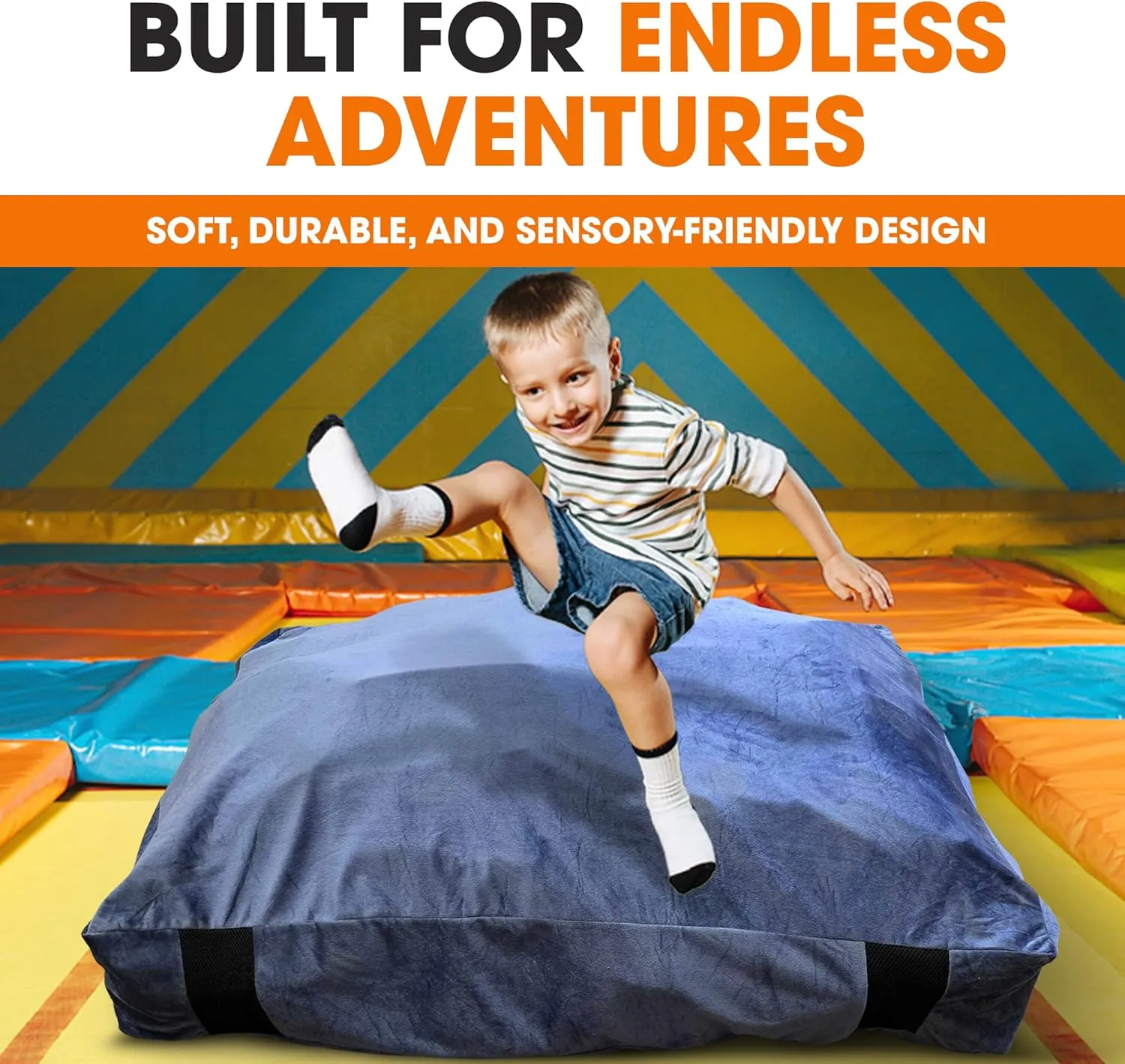 Cheer Collection Crash Pad - Crash Pads for Kids Sensory with Washable Cover - Sensory Room Must Haves - Crash Mat