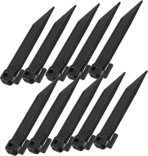 CHILDWEET 50pcs Plastic Tent Stakes for Ground Windproof Camping Pegs Lawn Mower Tarp Stake Easy to Install Garden Anchors Ground Fixing for Outdoor Use