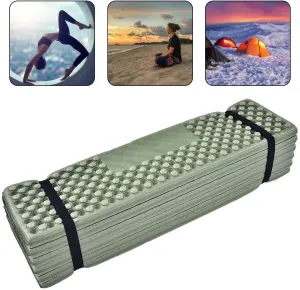 Christmas Carnival Foam Sleeping Pad, Foam Camping Mat, Outdoor Foam Camping Mat Folding Beach Tent Sleeping Pad Waterproof Mattress(Black Green)