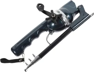 Collapsible Fishing Pole Telescopic Folding Fishing Rod Epoxy Resin Comfortable Grip Black Handle