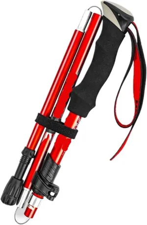 Collapsible Trekking Pole Five-fold Walking Stick Hiking Aluminum Alloy Trekking Pole