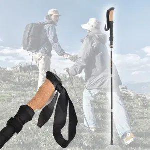 Collapsible Trekking Poles, Adjustable Hiking Poles, Aluminum Alloy Walking Sticks, Lightweight Climbing Sticks for Camping Backpacking (Color : Orange)