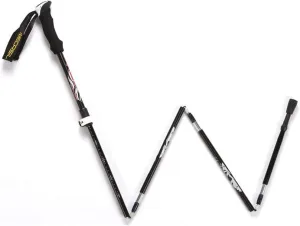 Collapsible Trekking Poles Ultralight Aluminium Hiking Poles Walking Sticks with EVA Handle and Quick Lock System for Man and Female in Hiking Camping Walking Trekking (Black)