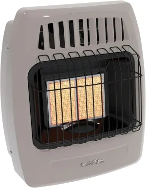 Comfort Glow KWD216 Dual Fuel Infrared Vent Free Wall Heater 2 Plaque 12000 Btu Beige 1 piece