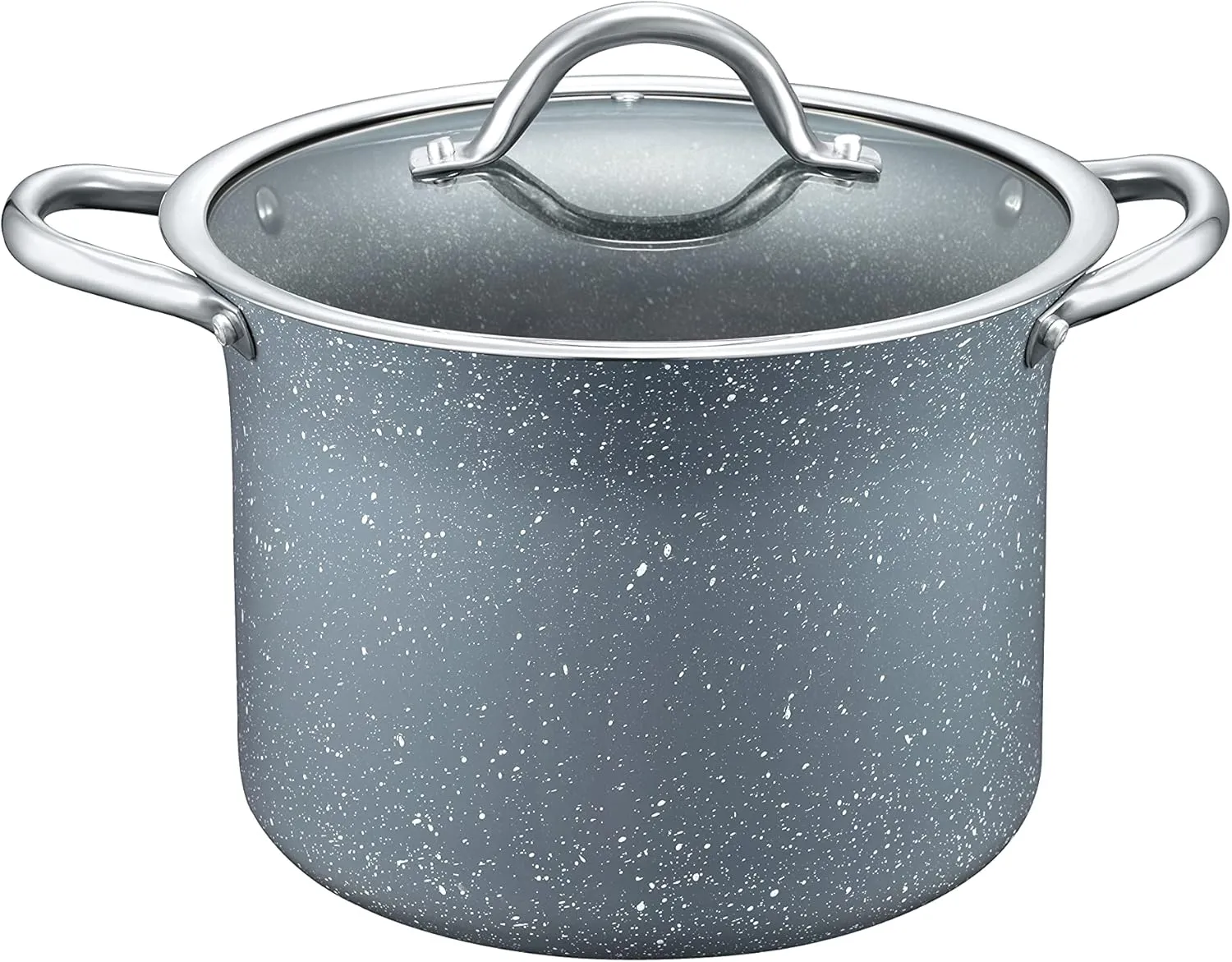 Concord Granite Nonstick 7 Quart Stock Pot Cookware Set (Induction Compatible) (Grey)