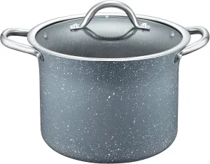 Concord Granite Nonstick 7 Quart Stock Pot Cookware Set (Induction Compatible) (Grey)