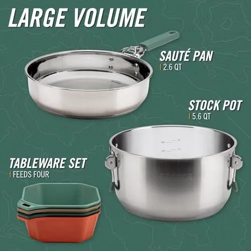 Cook Set - Dishwasher-Safe Camping Cookware for Outdoor Cooking