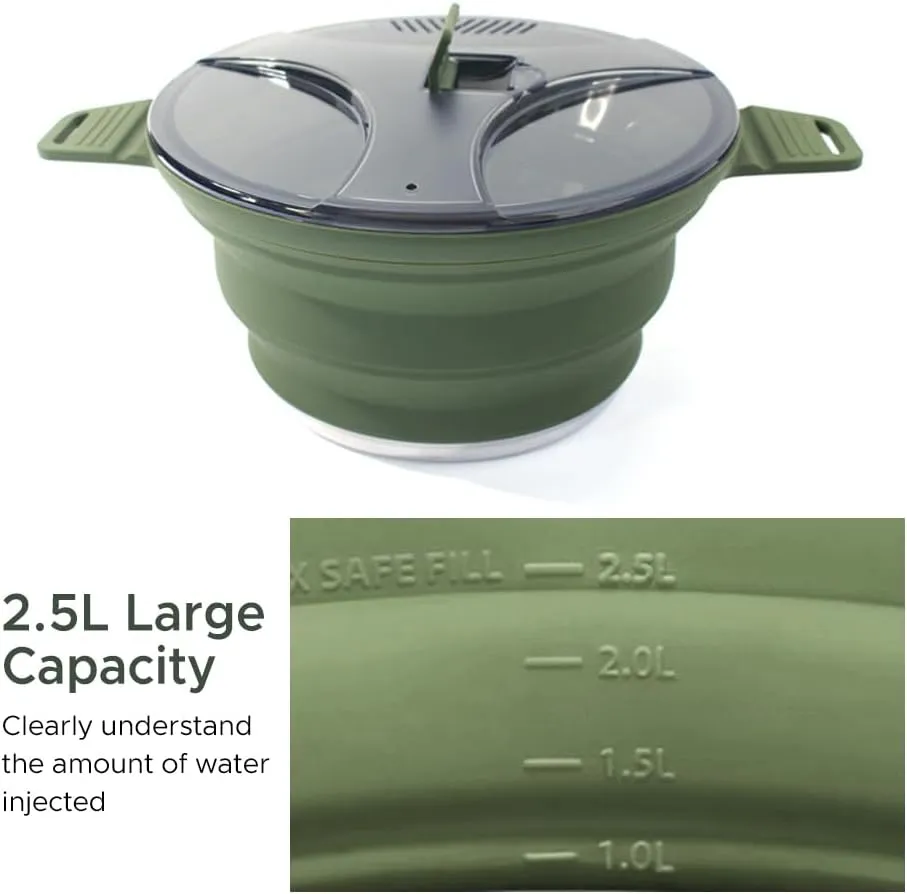 Cookware Pan Folding Pot Set Portable Cooking Set Cookware Set Outdoor CamCookware Set Compact (Set 2)