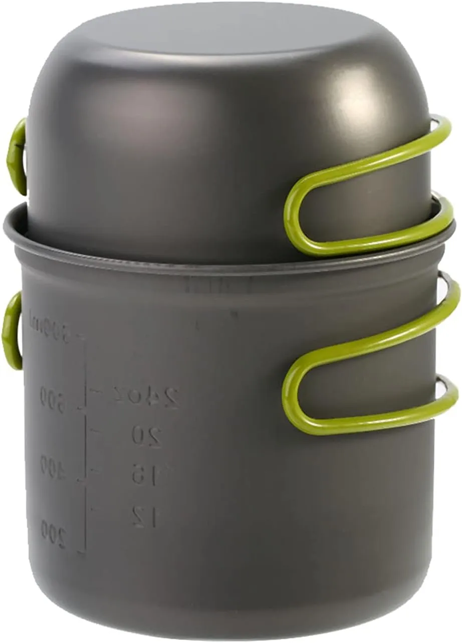 Cookware Set Outdoor Cookware Compact Aluminium Alloy Pot Set Foldable Handg with Storage Bag For Outdoor Cam Survival Temperature Discover Unparalleled the Cookware From It