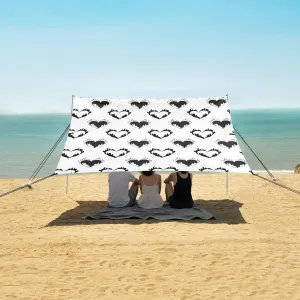 Cool Heart Fire Beach Camping Tent Sun Shelter for Whole Family, Beach Shade Canopy with UPF50  UV Protection,Easy Set Up and Carry,Outdoor Shade for Trips, Fishing, Backyard Fun Picnics