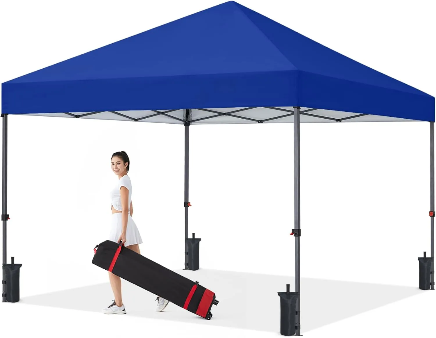 COOSHADE Easy Pop Up Canopy Tent 8X8Ft(RoyalBlue)