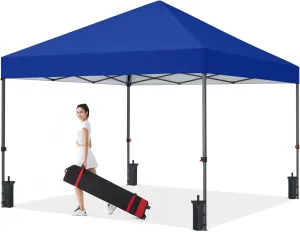 COOSHADE Easy Pop Up Canopy Tent 8X8Ft(RoyalBlue)