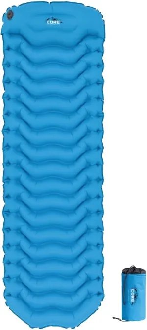 CORE Sleeping Pad for Camping | Perfect Ultralight Sleeping Mat for Tents, Camping Cot & Backpacking Gear | Lightweight & Inflatable Blow Up Mattress for Travel, Hiking & Outdoor Use