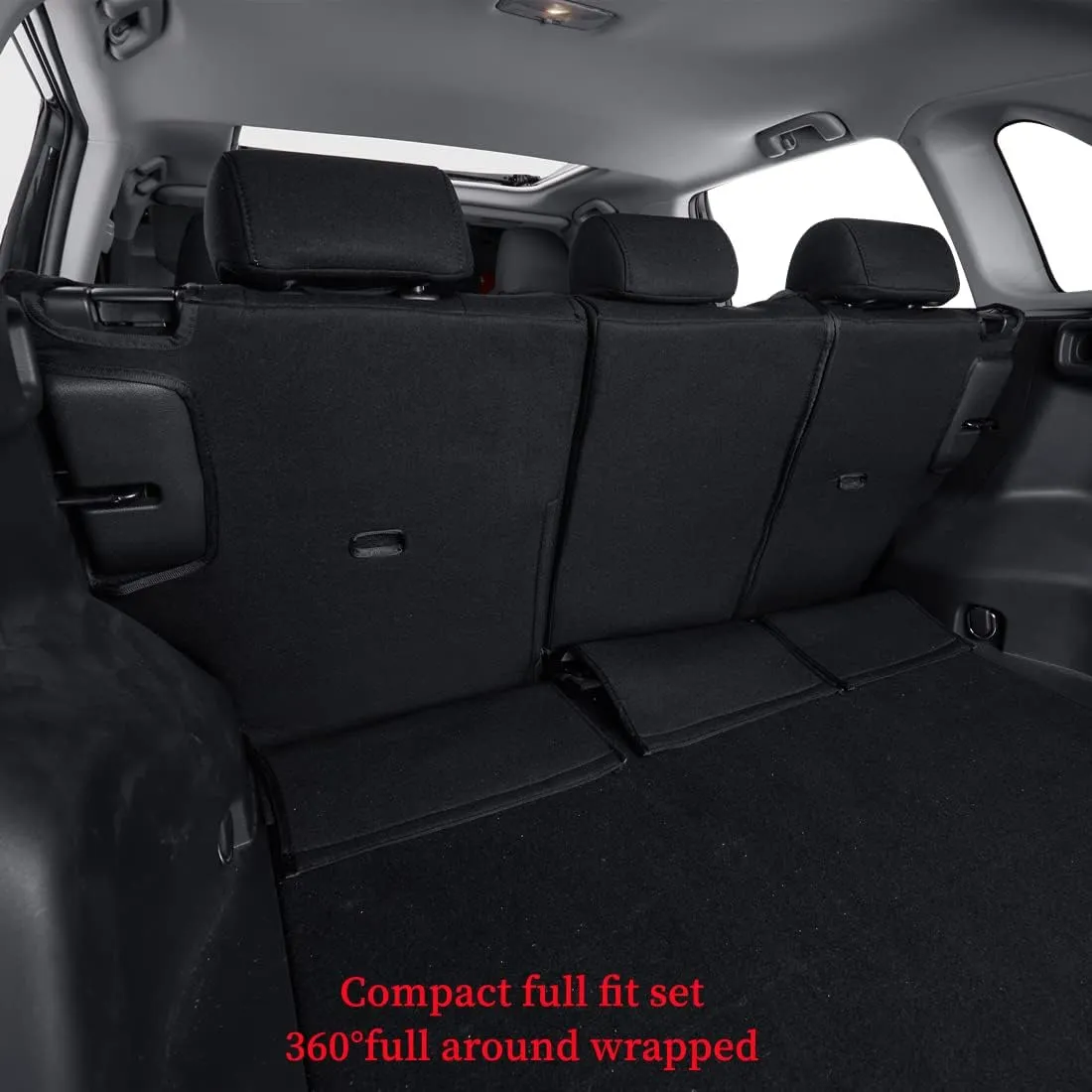 coverdream Corolla Cross Seat Covers Custom Fit for 2022-2024 2025 Toyota Corolla Cross L,LE,XLE (Non-Hybrid),Full Coverage,Airbag Compatible Polyester Car Seat Protector (Full Set,Black)