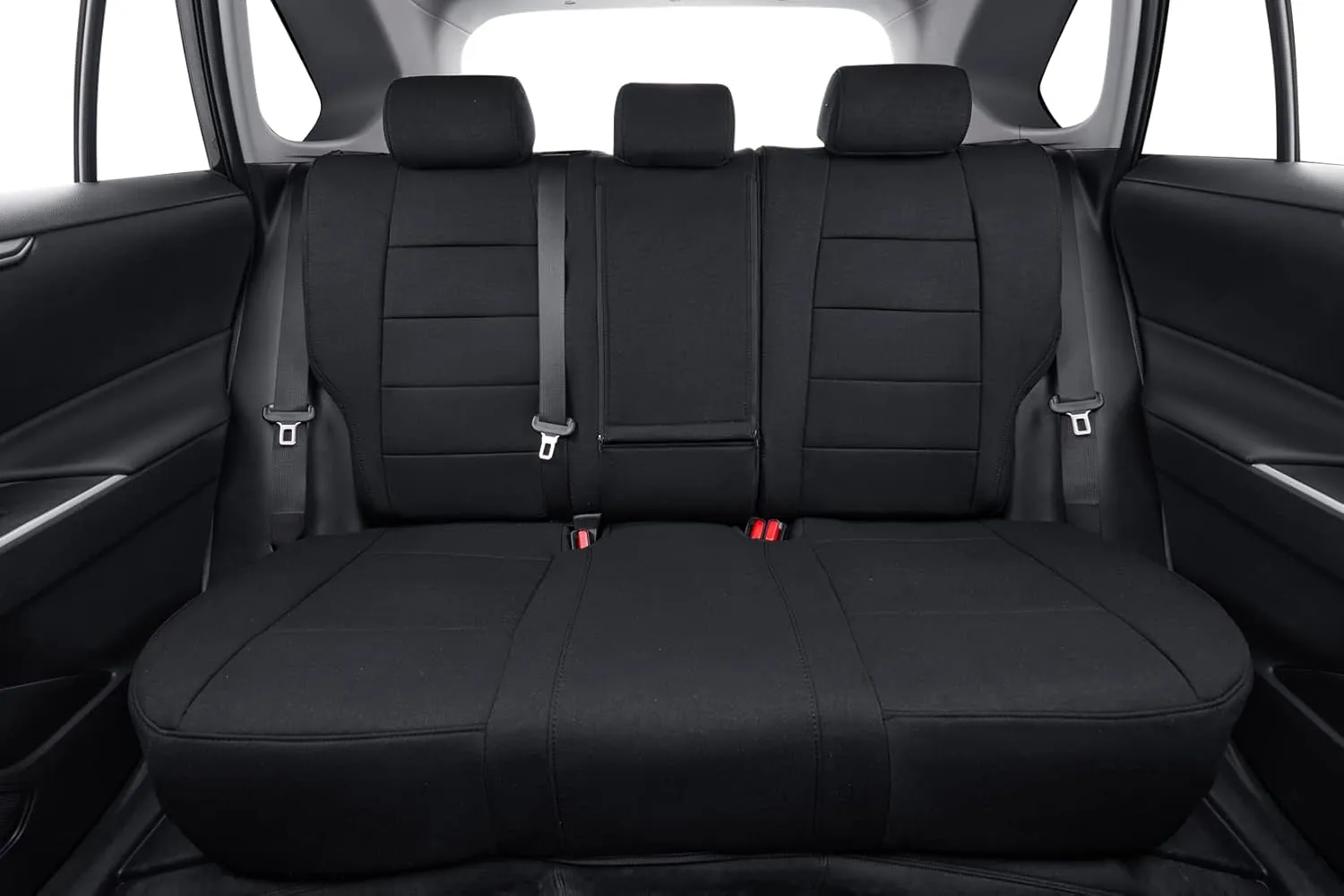coverdream Corolla Cross Seat Covers Custom Fit for 2022-2024 2025 Toyota Corolla Cross L,LE,XLE (Non-Hybrid),Full Coverage,Airbag Compatible Polyester Car Seat Protector (Full Set,Black)