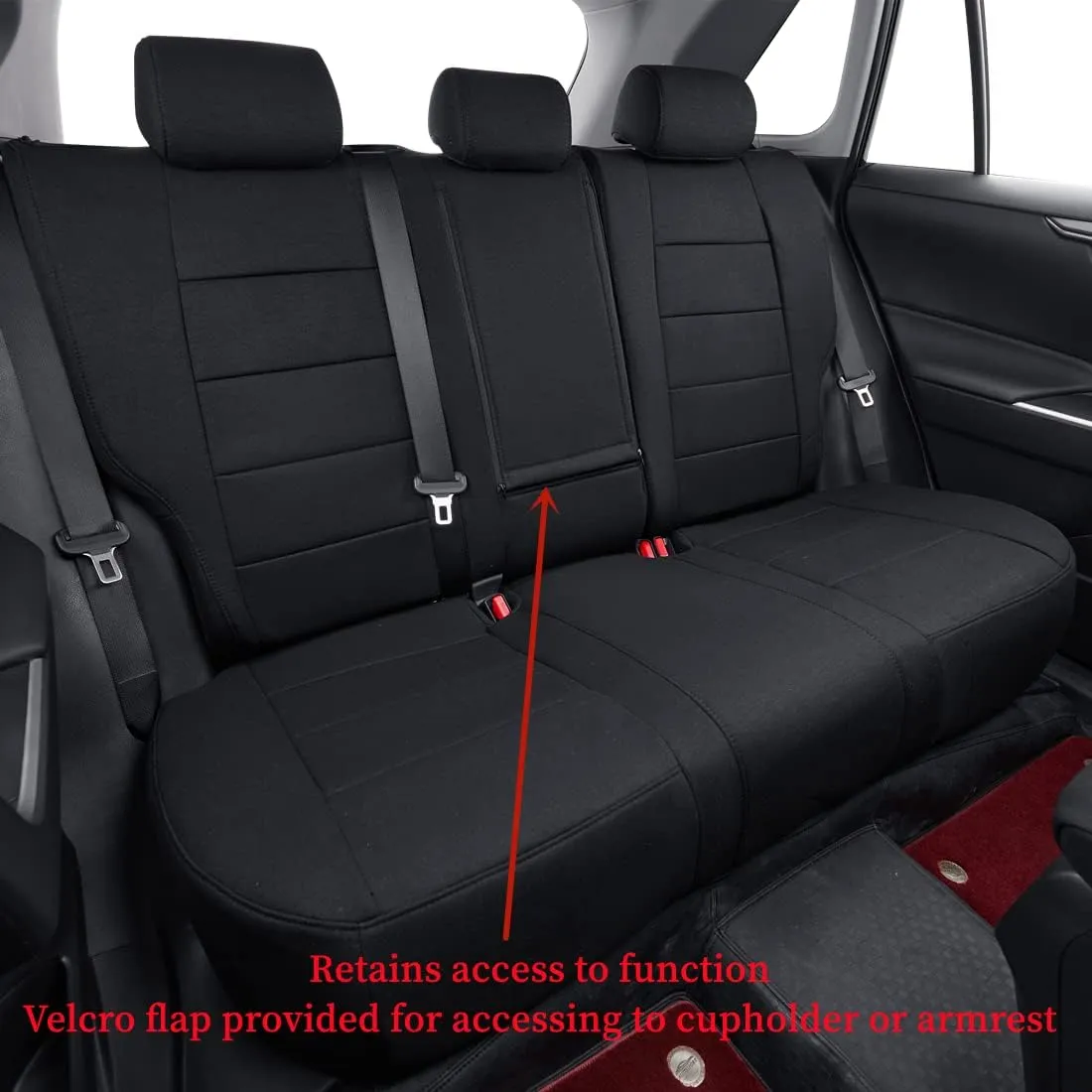 coverdream Corolla Cross Seat Covers Custom Fit for 2022-2024 2025 Toyota Corolla Cross L,LE,XLE (Non-Hybrid),Full Coverage,Airbag Compatible Polyester Car Seat Protector (Full Set,Black)