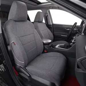 coverdream Corolla Cross Seat Covers Custom Fit for 2022-2024 2025 Toyota Corolla Cross L,LE,XLE (Non-Hybrid),Full Coverage,Airbag Compatible Polyester Car Seat Protector (Full Set,Gray)
