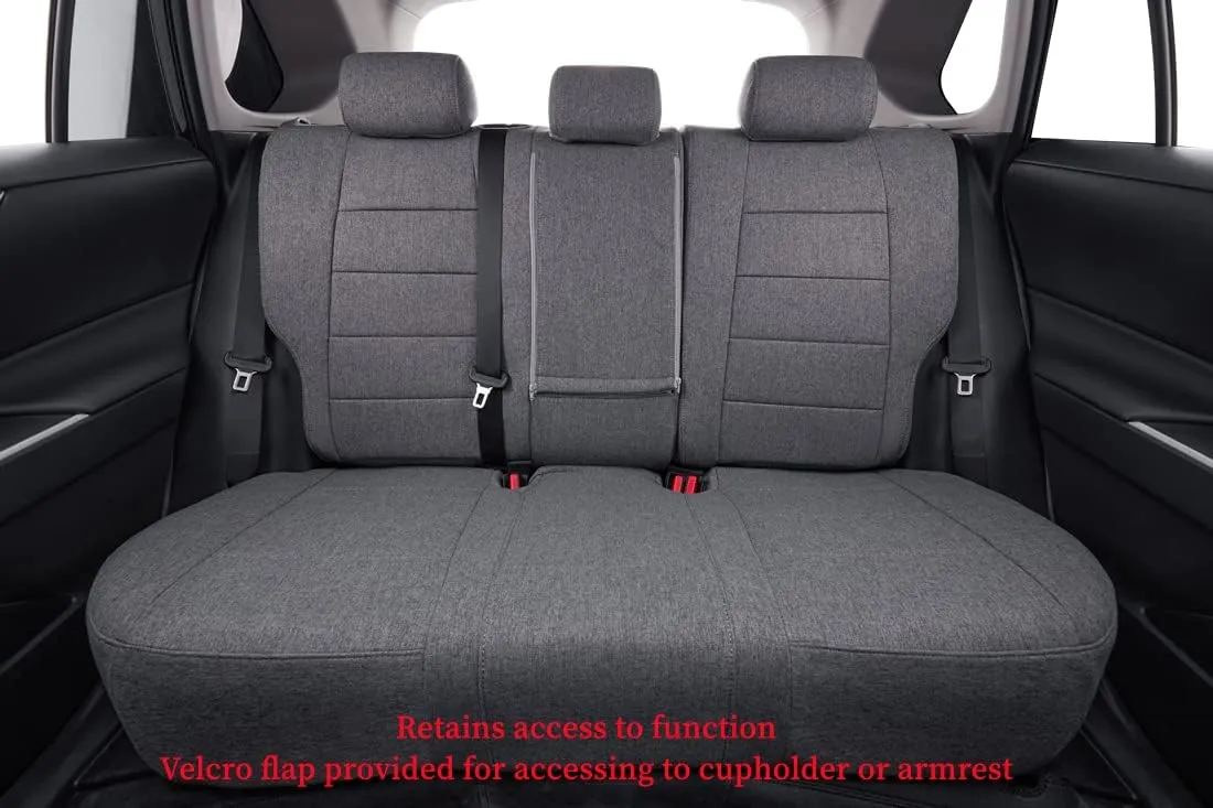 coverdream Corolla Cross Seat Covers Custom Fit for 2022-2024 2025 Toyota Corolla Cross L,LE,XLE (Non-Hybrid),Full Coverage,Airbag Compatible Polyester Car Seat Protector (Full Set,Gray)