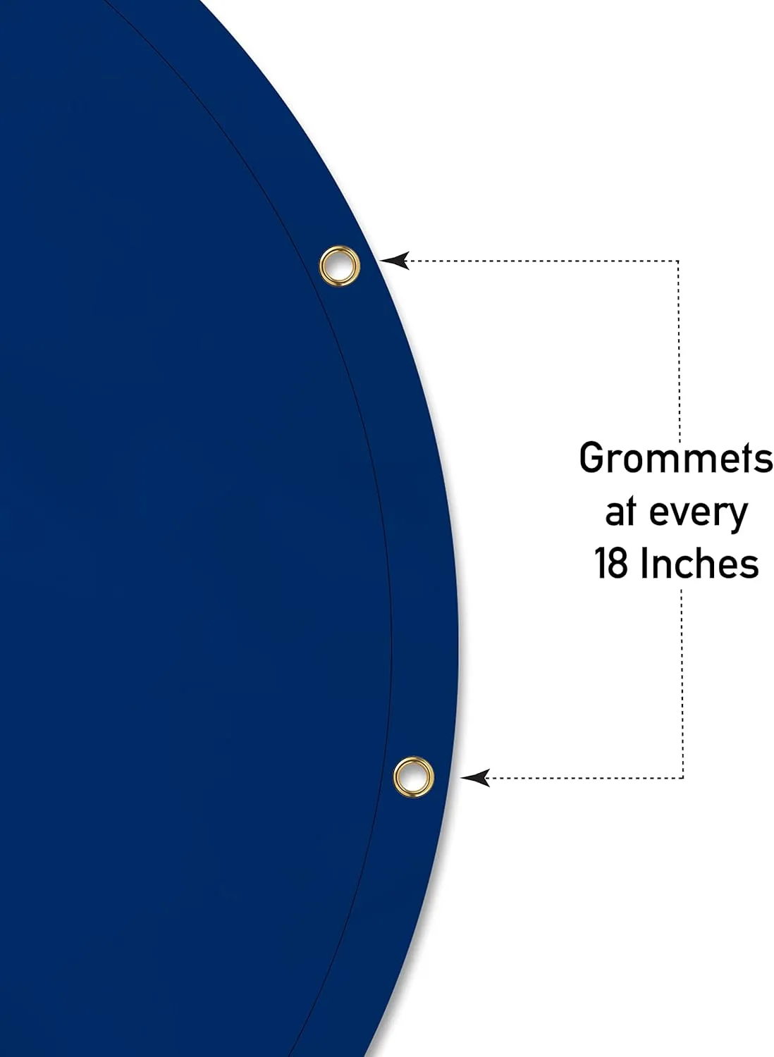 Covers & All Tarp Waterproof, 18 Oz PVC Polyester Hot Tub Cover with Grommets, Tear & UV Resistant, Multipurpose Use – Patio, Garden Equipment, Sports Fields, Pet House, Tent (10ft Dia, Blue)