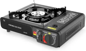 COYOUCO Portable Butane Stove Automatic Ignition with Carrying Case, Classic 1 Burner Butane Camping Stove for Propane & Butane