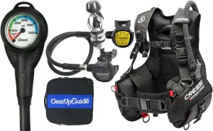 CRESSI Start Scuba Diving Gear Package Complete with Start 2.0 BCD - Mini SPG Gauge - AC2 Compact Regulator Set Fully Assembled, Large