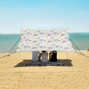 Cute Cartoon Possums Beach Camping Tent Sun Shelter for Whole Family, Beach Shade Canopy with UPF50  UV Protection,Easy Set Up and Carry,Outdoor Shade for Trips, Fishing, Backyard Fun Picnics