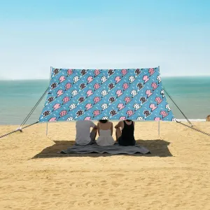 Cute Lightning Beach Camping Tent Sun Shelter for Whole Family, Beach Shade Canopy with UPF50  UV Protection,Easy Set Up and Carry,Outdoor Shade for Trips, Fishing, Backyard Fun Picnics